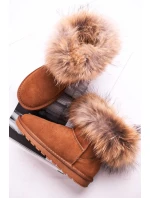 Dámské Kožené Sněhule S Kožešinou Camel model 21540431 - Boto Dámské Kožené Sněhule S Kožešinou Camel model 21540431 - Boto