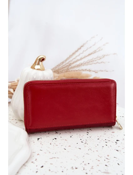 Lakovaný dámský peněženka se zlatým detailem červený Evlinne Lakovaný dámský peněženka se zlatým detailem červený Evlinne
