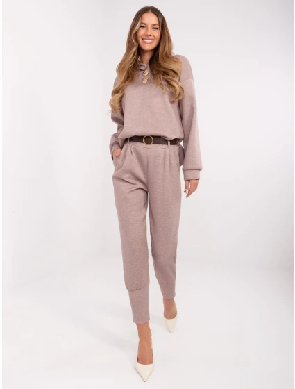 Spodnie DHJ SP model 20857348 ciemny bezowy - FPrice Spodnie DHJ SP model 20857348 ciemny bezowy - FPrice