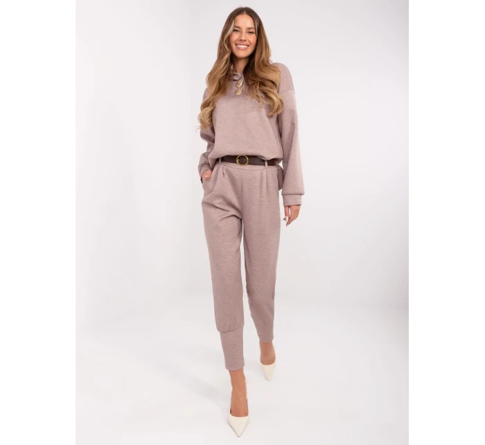 Spodnie DHJ SP model 20857348 ciemny bezowy - FPrice Spodnie DHJ SP model 20857348 ciemny bezowy - FPrice