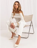 Sweter DHJ SW model 20609016 ecru - FPrice Sweter DHJ SW model 20609016 ecru - FPrice