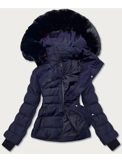 KRÓTKA KURTKA ZIMOWA DAMSKA GRANATOWA model 21244444 - J.STYLE