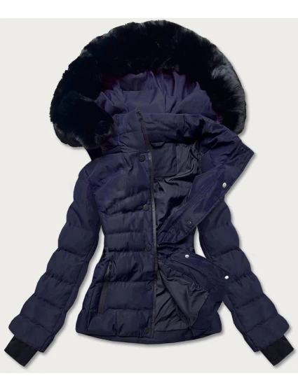 KRÓTKA KURTKA ZIMOWA DAMSKA GRANATOWA model 21244444 - J.STYLE