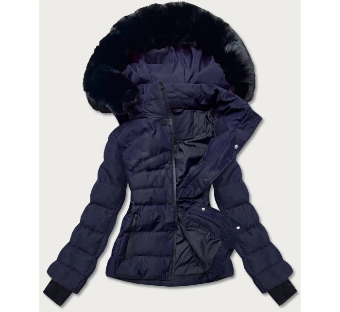 KRÓTKA KURTKA ZIMOWA DAMSKA GRANATOWA model 21244444 - J.STYLE