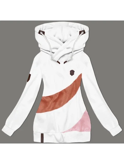 hrubší dámská mikina s pruhy model 19678045 - 6&8 Fashion