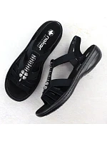 Dámské sandály černé model 22068356 - Rieker Dámské sandály černé model 22068356 - Rieker