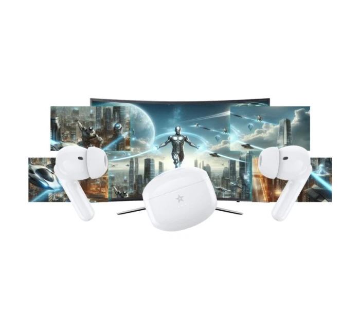 Bezdrátová sluchátka GIEWONT RealSound PRO ANC ENC GWS800-2 White