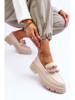 Kožené mokasínové boty Big Star LL274581 Béžová