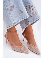 Ozdobené sandály s na Béžové model 22111300 - Boto