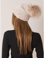Dámská čepice model 14839420 béžová - FPrice Dámská čepice model 14839420 béžová - FPrice