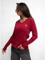 Bluzka RV BZ model 21777737 bordowy - FPrice Bluzka RV BZ model 21777737 bordowy - FPrice