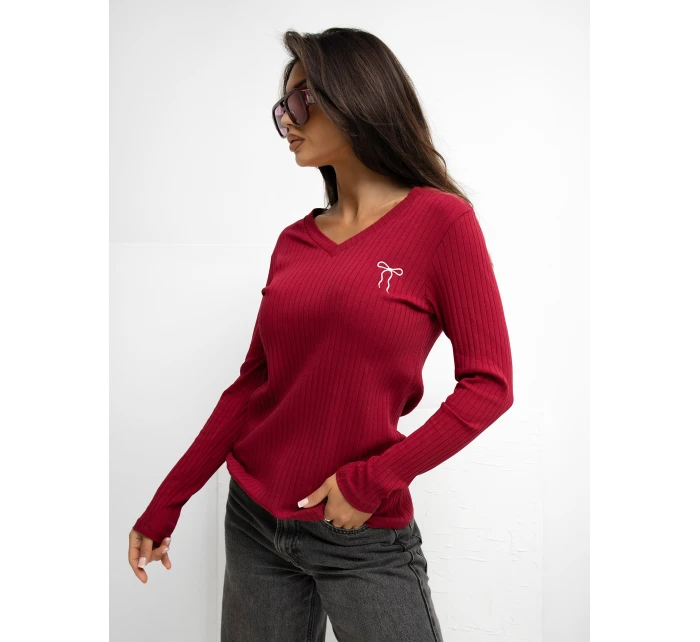 Bluzka RV BZ model 21777737 bordowy - FPrice Bluzka RV BZ model 21777737 bordowy - FPrice