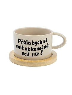 PŘÁLA BYCH SI MÍT UŽ KONEČNĚ KLID! - krémový hrníček makronka 200 ml