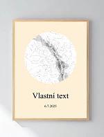 Personalizovaný magický fotoobraz v rámu - 30x40 - hvězdná mapa