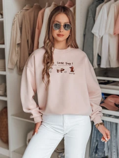 Dámská oversize mikina s jezevčíky JAMNIKOVE růžová FashionStreet BY1497