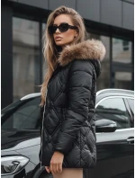 Dámská zimní bunda s kožešinou černá FashionStreet TY5514