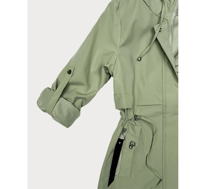 Lekka parka damska na podszewce Goodlookin khaki (KK60407-5#)