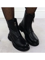 Dámské kožené boty Goe černé SS2N4145 Dámské kožené boty Goe černé SS2N4145