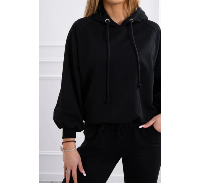 Souprava mikiny s kapucí černá