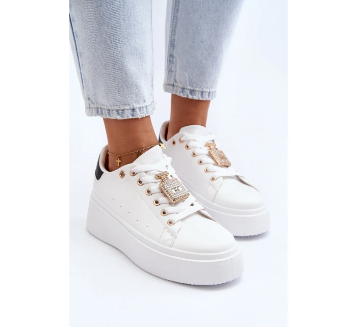 Dámské tenisky s ozdobou Bílé Celedria