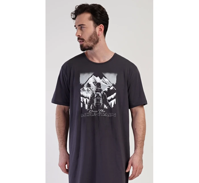 Pánská noční košile s krátkým rukávem Mountain