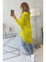 Mikina s dlouhými zády a kapucí kiwi Mikina s dlouhými zády a kapucí kiwi