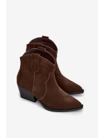 Nakopávací dámské kožené boty z přírodního semiše čokoládové Beretta Nakopávací dámské kožené boty z přírodního semiše čokoládové Beretta