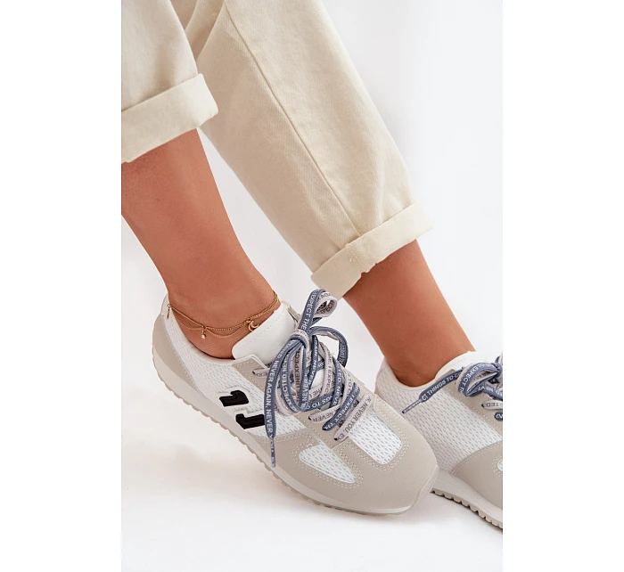 Dámské Tenisky S Dekorativním Šněrováním Šedé Henira