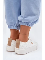 Dámské tenisky s krajkou model 22102739 Bílé - Lee Cooper Dámské tenisky s krajkou model 22102739 Bílé - Lee Cooper