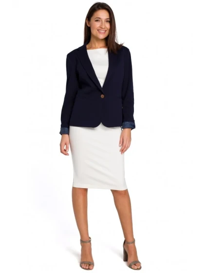 model 18002054 Sako s jedním knoflíkem tmavě modré - STYLOVE