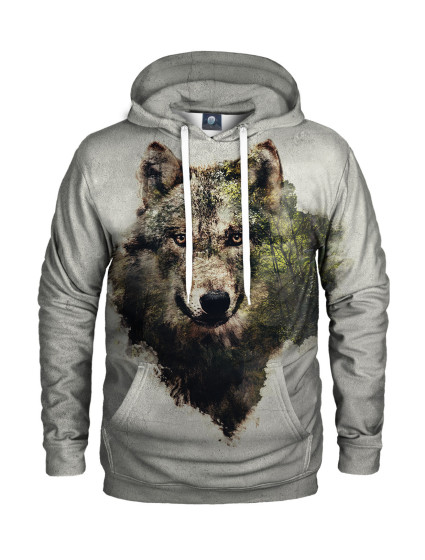 Aloha From Deer Forest Wolf Hoodie H-K AFD1041 Grey