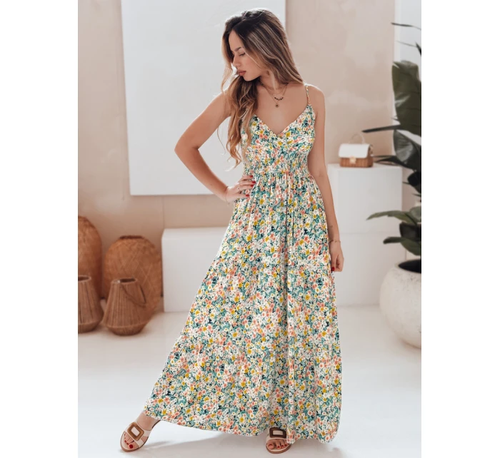 FLORALUSH maxi šaty se zelenými a žlutými květy FashionStreet EY2630