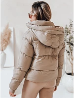 Dámská prošívaná zimní bunda SNOWLIKE s kapucí světle béžová FashionStreet TY4931 Dámská prošívaná zimní bunda SNOWLIKE s kapucí světle béžová FashionStreet TY4931