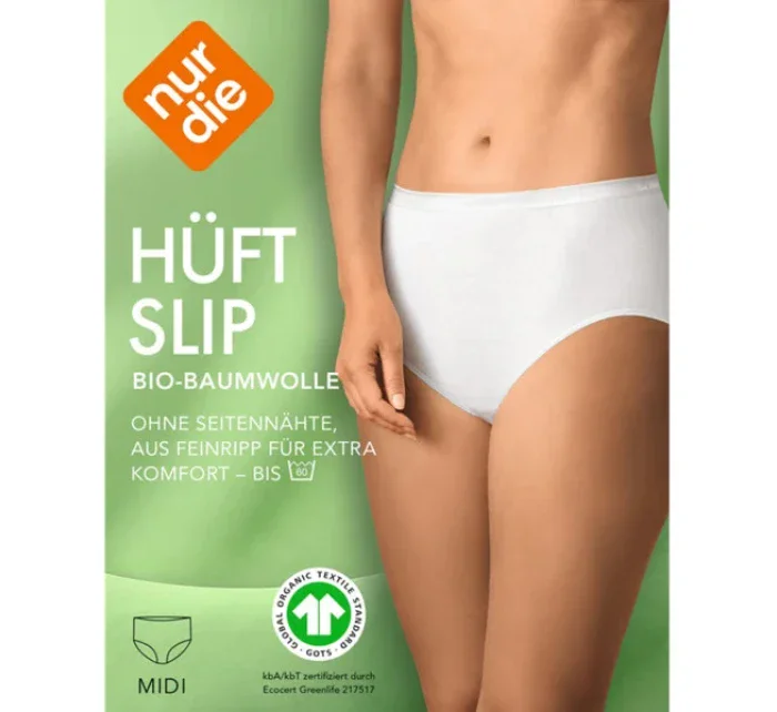 Dámské kalhotky vysokého střihu NUR DIE COTTON MIDISLIP - NUR DIE - bílá Dámské kalhotky vysokého střihu NUR DIE COTTON MIDISLIP - NUR DIE - bílá