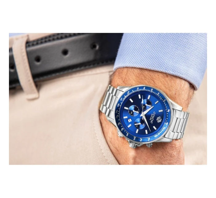 Pánské hodinky Giewont Chronograph Sapphire Silver Blue GW3520-B3 Pánské hodinky Giewont Chronograph Sapphire Silver Blue GW3520-B3