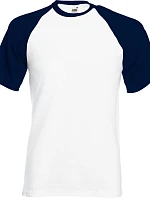 Fruit of the Loom Baseball T Raglánové tričko 16.1026 white/deep navy