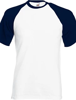 Fruit of the Loom Baseball T Raglánové tričko 16.1026 white/deep navy