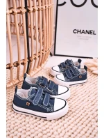 Dětské Tenisky Na Suchý Zip BIG STAR model 21545397 Tmavě Modré - Big Star Shoes Dětské Tenisky Na Suchý Zip BIG STAR model 21545397 Tmavě Modré - Big Star Shoes