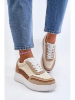 Dámské tenisky na platformě béžové Redala Dámské tenisky na platformě béžové Redala
