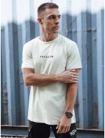 Pánské tričko FashionStreet ecru RX5612