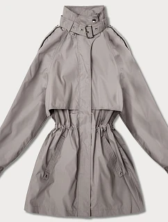 Dámská tenká bunda s větrovým límcem Goodlookin tmavě béžová (P3-6302-62)