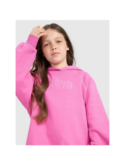 Dívčí nepruhovaná mikina s kapucí 4F 4FJRAW25TSWSF2439-54S