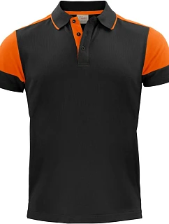 Prime Polo Men Pánské piqué polo z těžké bavlny model 22453303 black/orange - Printer
