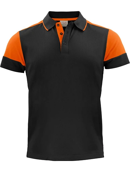 Printer Prime Polo Men Pánské piqué polo z těžké bavlny 61.5024 black/orange Printer Prime Polo Men Pánské piqué polo z těžké bavlny 61.5024 black/orange