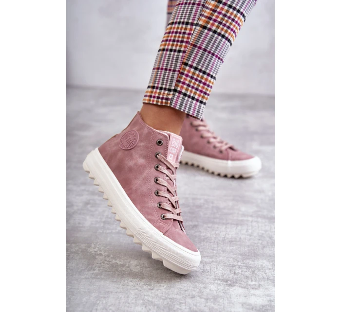 Dámské Tenisky Big Star Vysoké Zateplené Růžové model 21595916 - Big Star Shoes