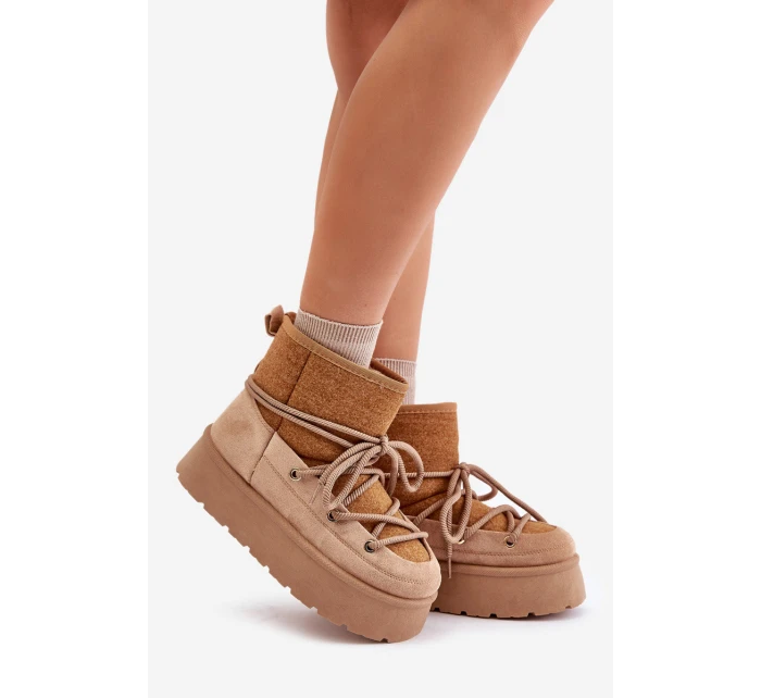 Sněhule S Na Platformě Hnědé model 21676659 - Boto Sněhule S Na Platformě Hnědé model 21676659 - Boto