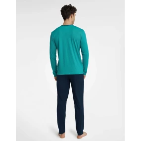 Pyžamo Udon 40944-66X Tyrkysová a tmavě modrá - Henderson Pyžamo Udon 40944-66X Tyrkysová a tmavě modrá - Henderson