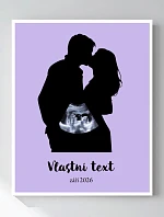 Personalizovaný magický fotoobraz v rámu - 40x50 - s párem a ultrazvukem