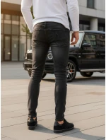 Pánské černé kalhoty FashionStreet UX3823 Pánské černé kalhoty FashionStreet UX3823