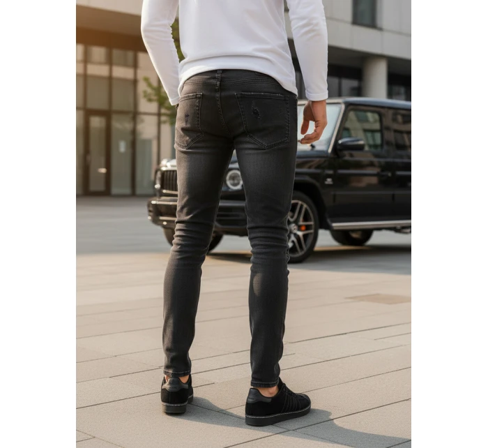 Pánské černé kalhoty FashionStreet UX3823 Pánské černé kalhoty FashionStreet UX3823